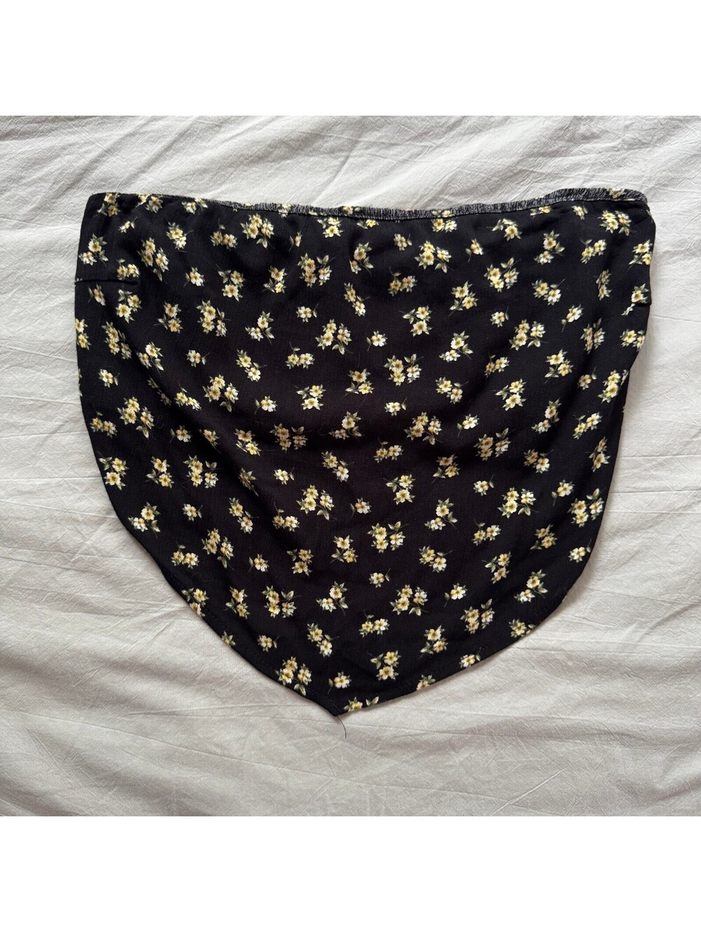 NWT Wild Moss Strapless Ditsy Floral Rayon Tube Top Black Size XL